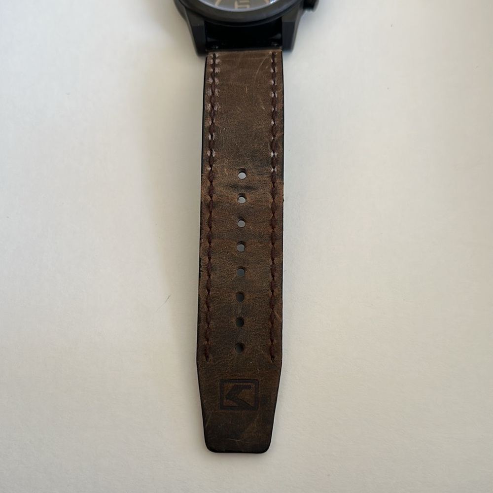 Curren Black and Brown Chronograph Wristwatch Calendar Hour Minute Watch - Picture 4 of 11